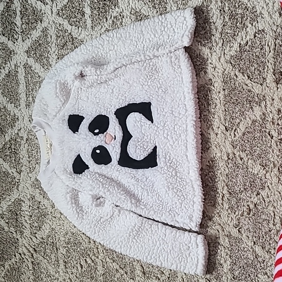 10 for $25 - Btween Girls 3T White Sweatshirt with Panda - Picture 1 of 2